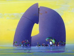 L'isola di Nausicaa - 1996 olio su tela 102x133