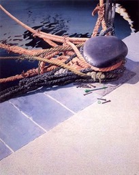 Ormeggio selvaggio - 1989 olio su tela 170x135